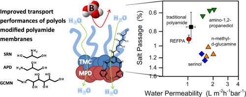 Polyol Functionalized Thin Film Composite Membranes With Improved