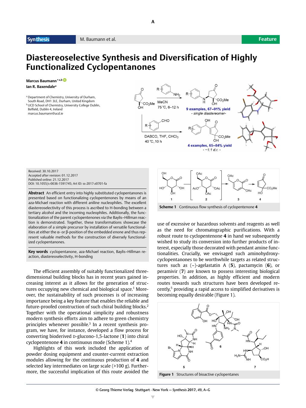 Diastereoselective Synthesis And Diversification Of Highly