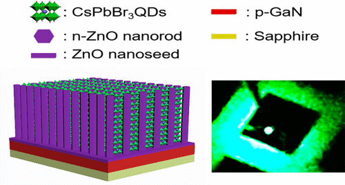 P Gan N Zno Nanorod Cspbbr Quantum Dots Decorated With Zno Nanoseeds