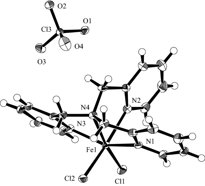 Fe TPA Cl2 ClO4 和 Fe TPA Cl 2O ClO4 2 的合成和结构 其中 TPA Tris 2