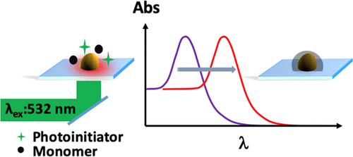 Plasmonic Au Nanoparticle Arrays For Monitoring Photopolymerization At