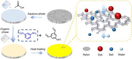 通过一步界面聚合制备的新型三叶草样 COFs 膜用于染料 盐分离 Journal of Membrane Science X MOL