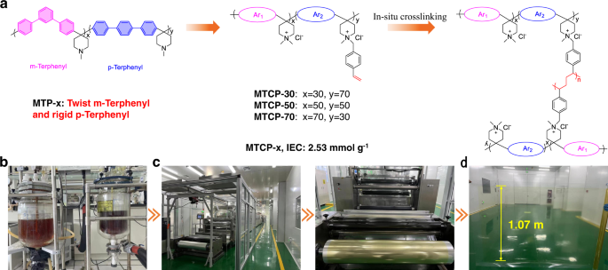 Upscaled Production Of An Ultramicroporous Anion Exchange Membrane