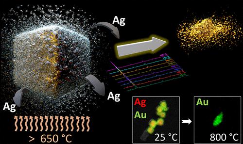 Thermal Behavior Of SilverGold CoreShell Nanocubes In Situ X Ray