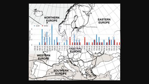 Long Term Changes In The Frequency Of Exceptionally Cold And Warm