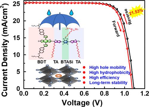 Conjugated Polymer With Pendant Side Chains As A Dopant Free Hole