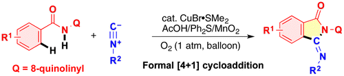 Copper Catalyzed Formal 4 1 Cycloaddition Of Benzamides And