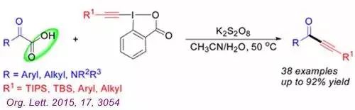 α-酮酸及草氨酸的炔基化反应