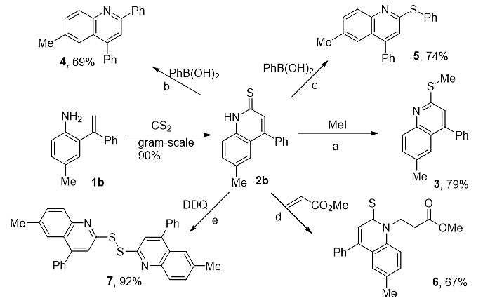 碱促进下喹啉硫酮的高效合成