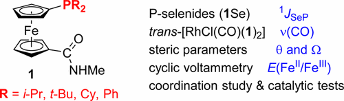 Probing The Influence Of Phosphine Substituents On The Donor And Catalytic Properties Of Phosphinoferrocene Carboxamides A Combined Experimental And Theoretical Study Organometallics X Mol