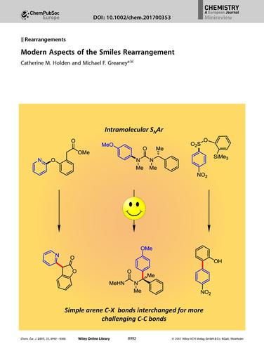 Frontispiece: Modern Aspects of the Smiles Rearrangement,Chemistry - A ...