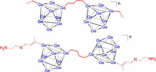 Synthesis Of Zintl Triads Comprising Extended Conjugated P Electronic Systems Rge9 Ch Ch Ch Ch Ge9r 4 R Ch Ch2 C Ch3 Ch Ch N Ch2 2nh2 Inorganic Chemistry X Mol