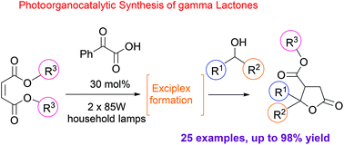 Photoorganocatalytic synthesis of lactones via a selective C–H ...
