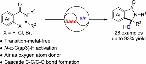 Base Promoted Cascade C C Coupling N A Sp3c H Hydroxylation For The Regiospecific Synthesis Of 3 Hydroxyisoindolinones Organic Letters X Mol