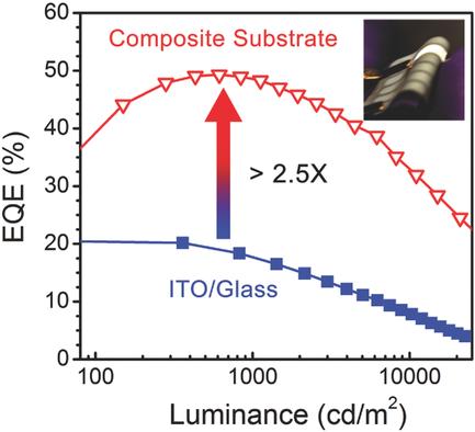 Efficient Light Extraction of Organic Light‐Emitting Diodes on a Fully ...