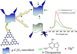 A Novel On Off On Fluorescent Sensor For 6 Thioguanine And Hg2 Based On G C3n4 Nanosheets Sensors And Actuators B Chemical X Mol