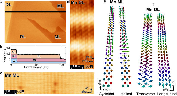 Experimental verification of the rotational type of chiral spin spiral ...