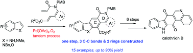 A rapid construction of a specific quino[4,3-b] carbazolone system and ...