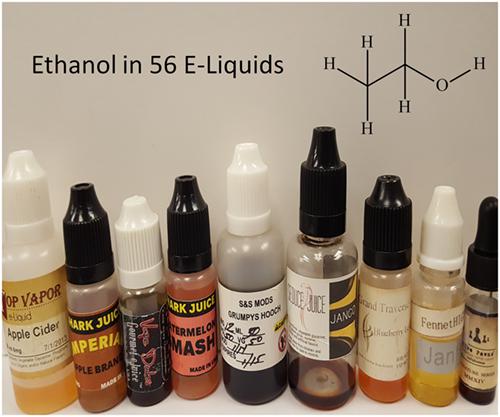 Ethanol concentration in 56 refillable electronic cigarettes