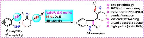 AgSbF6催化的2-炔基苯胺与环烯酮的串联反应：有效地获得3-Furo [3,2-c]苯并吲哚及其相关骨架,Asian Journal of ...