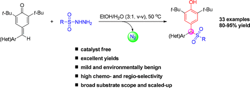 Catalyst-Free 1,6-Conjugate Addition/Aromatization/Sulfonylation Of ...