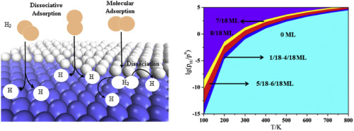 High coverage H2 adsorption and dissociation on fcc Co surfaces from ...