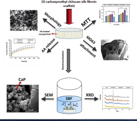 Bioactive composite scaffolds of carboxymethyl chitosan-silk fibroin ...