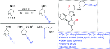 Pd Ii Catalyzed Gamma C Sp3 H Alkynylation Of Amides Selective Functionalization Of R Chains Of Amides R1c O Nhr Chemical Communications X Mol