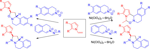 The 3 2 And Formal 3 3 Cycloadditions Of N Vinylpyrroles With Cyclic Nitrones And C N Cyclic Azomethine Imines Tetrahedron X Mol