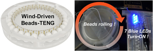Triboelectric nanogenerator based on rolling motion of beads for ...