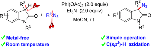 Metal-Free C(sp3)–H Azidation in a Radical Strategy for the Synthesis ...