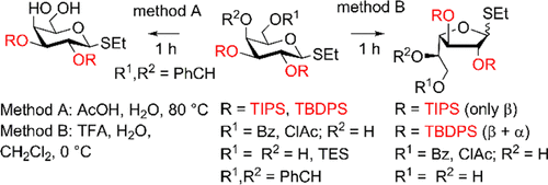 A Ring Contraction Of 2 3 Di O Silylated Thiopyranosides To Give Thiofuranosides Under Mildly Acidic Conditions Organic Letters X Mol