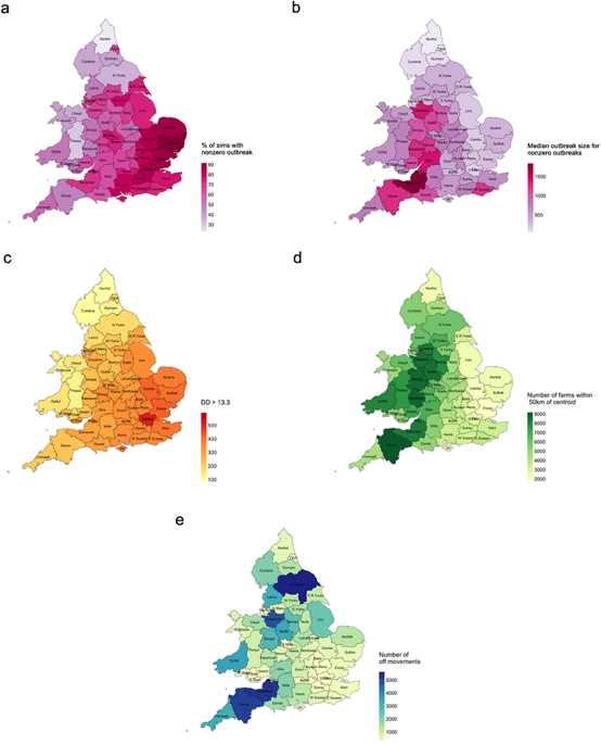 The Effect Of Temperature Farm Density And Foot And Mouth Disease Restrictions On The 07 Uk Bluetongue Outbreak Scientific Reports X Mol