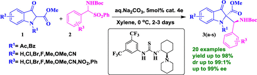 Organocatalytic Enantioselective Mannich Reaction Direct Access To Chiral B Amino Esters Acs Omega X Mol