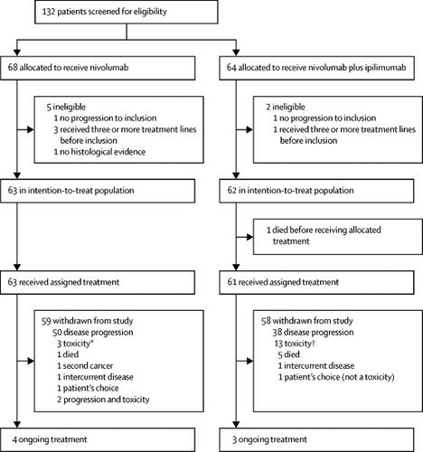 Nivolumab or nivolumab plus ipilimumab in patients with ...