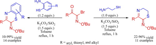 Novel Synthesis Of 1 4 Thiazin 2 One O Tert Butyl Oximes And Benzo B 1 4 Thiazin 2 One O Tert Butyl Oximes In The Presence Of K2co3 Sio2 Tetrahedron Letters X Mol