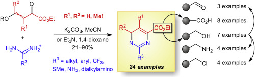 Reaction Of B Alkoxyvinyl A Ketoesters With Acyclic Ncn Binucleophiles Scalable Approach To Novel Functionalized Pyrimidines Tetrahedron X Mol