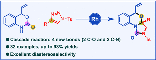 Rh Ii Catalyzed Highly Diastereoselective Cascade Transannulation Of N Sulfonyl 1 2 3 Triazoles And Vinyl Benzoxazinanones Organic Letters X Mol