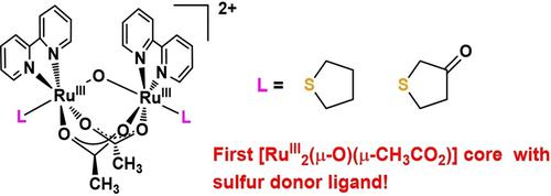The First Bis M Acetato M Oxido Diruthenium Iii Complexes Containing Sulfur Donor Ligands Chemistryselect X Mol