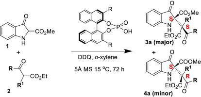 Binol Phosphoric Acid Catalyzed Asymmetric Mannich Addition Of B Ketoesters To Indolenines Generated In Situ By Ddq Tetrahedron X Mol