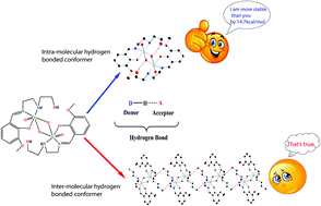 Stabilization Of Two Conformers Via Intra Or Inter Molecular Hydrogen Bonds In A Dinuclear Vanadium V Complex With A Pendant Schiff Base Theoretical Insight Rsc Advances X Mol