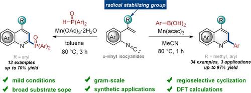 Mn Iii Mediated Regioselective 6 Endo Trig Radical Cyclization Of O Vinylaryl Isocyanides To Access 2 Functionalized Quinolines Advanced Synthesis Catalysis X Mol