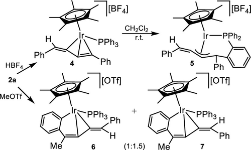 Synthesis Of Pentamethylcyclopentadienyl Dialkynyl Phosphane Iridium Iii Complexes Reactivity Of The Complex Ir H5 C5me5 C Cph 2 Pph3 Toward Electrophiles Organometallics X Mol