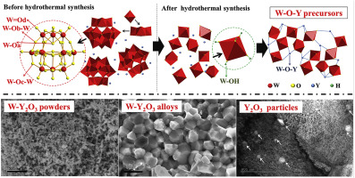 W Y2o3 Composite Nanopowders Prepared By Hydrothermal Synthesis Method Co Deposition Mechanism And Low Temperature Sintering Characteristics Journal Of Alloys And Compounds X Mol