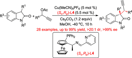 Copper-Catalyzed Asymmetric Propargylic Alkylation With Oxindoles ...