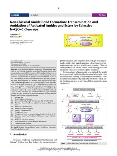 Non-Classical Amide Bond Formation: Transamidation And Amidation Of ...