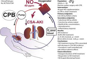 Nitric Oxide Delivery During Cardiopulmonary Bypass Reduces Acute Kidney Injury A Randomized Trial The Journal Of Thoracic And Cardiovascular Surgery X Mol