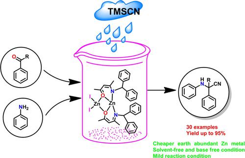 Zinc Complexes Of B Ketoiminato Ligands As Efficient Catalysts For The Synthesis Of A Amino Nitriles Via Strecker Reaction Asian Journal Of Organic Chemistry X Mol