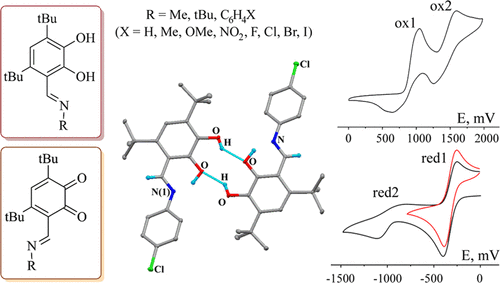 Imine Based Catechols And O Benzoquinones Synthesis Structure And Features Of Redox Behavior Acs Omega X Mol
