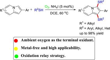 Nh4i Catalyzed C S Bond Formation Via An Oxidation Relay Strategy Efficient Access To Dithioether Decorated Indolizines Tetrahedron Letters X Mol